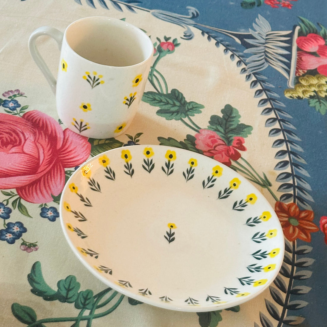 Sunny Bloom Quarter Plate (Single)