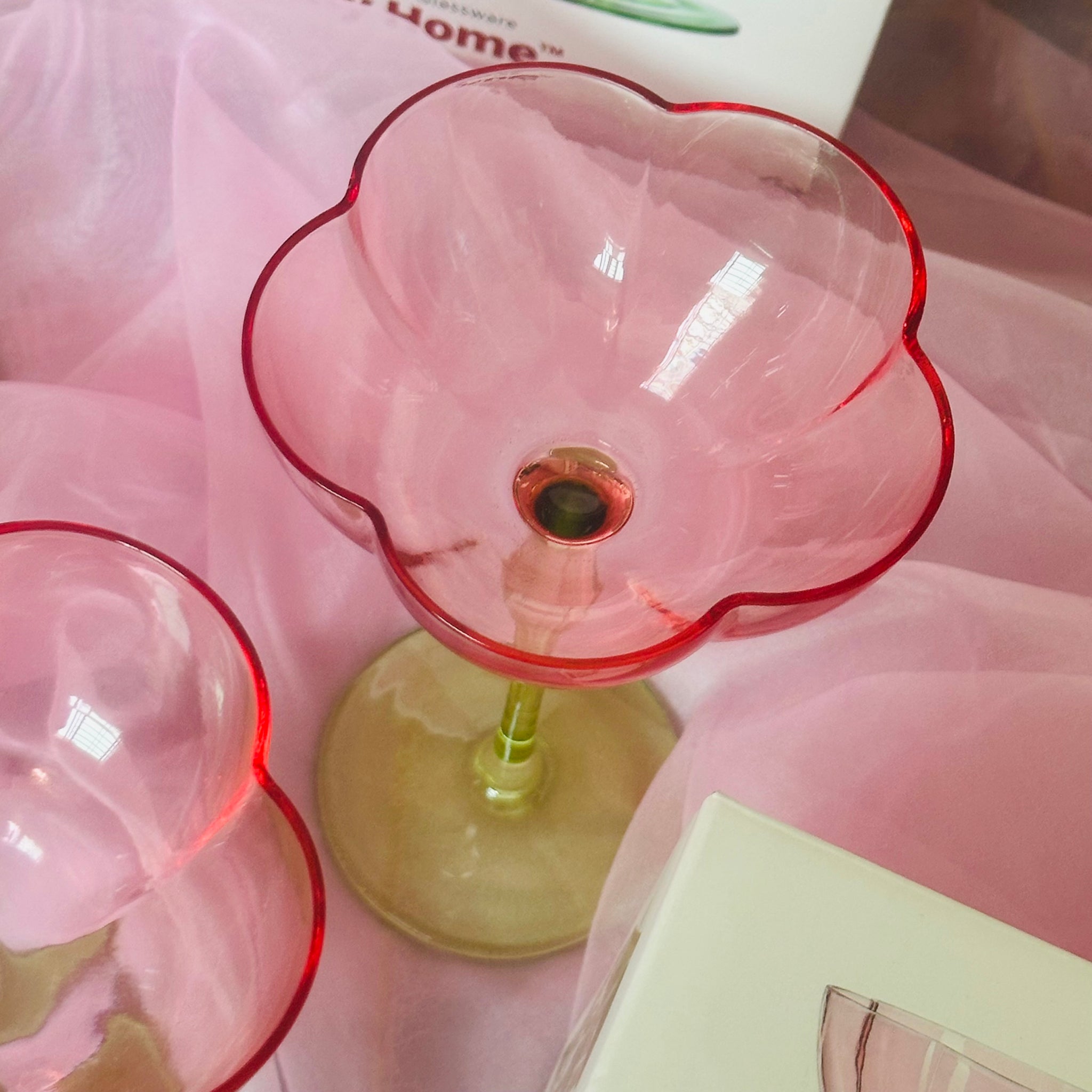 Petal Blossom Coupe Glasses (Set Of 2)