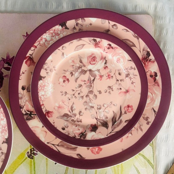 The Pink Blooms (18 piece plate set)