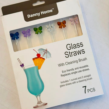 ButterflySip Glass Straws