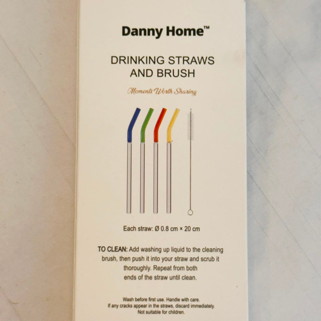 Rainbow Glass Drinking Straw Set – Reusable