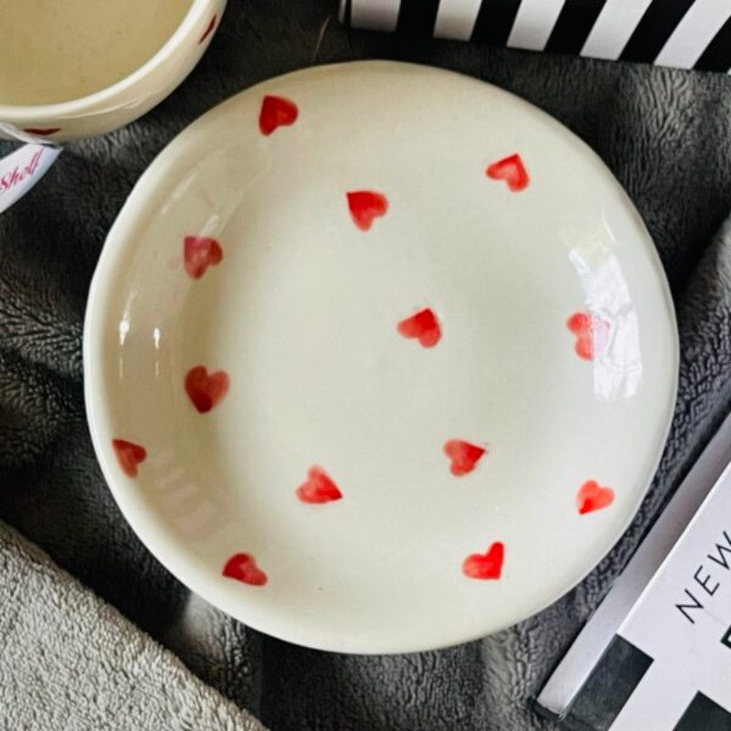 Little Red Heart Saucer (saucer separately)