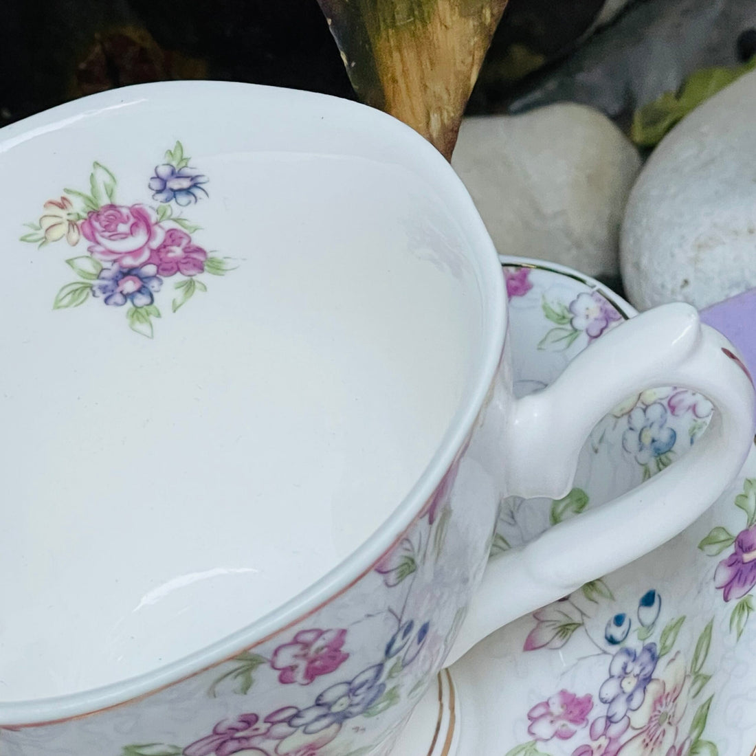 Spring Garden Whispers Tea Set : Spring Collection (single cup and single saucer)