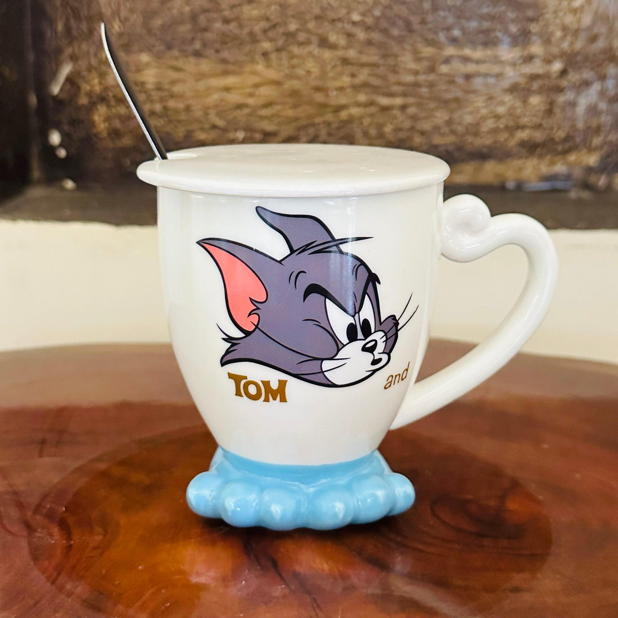 The Mischievious Tom Mug (lid and spoon)