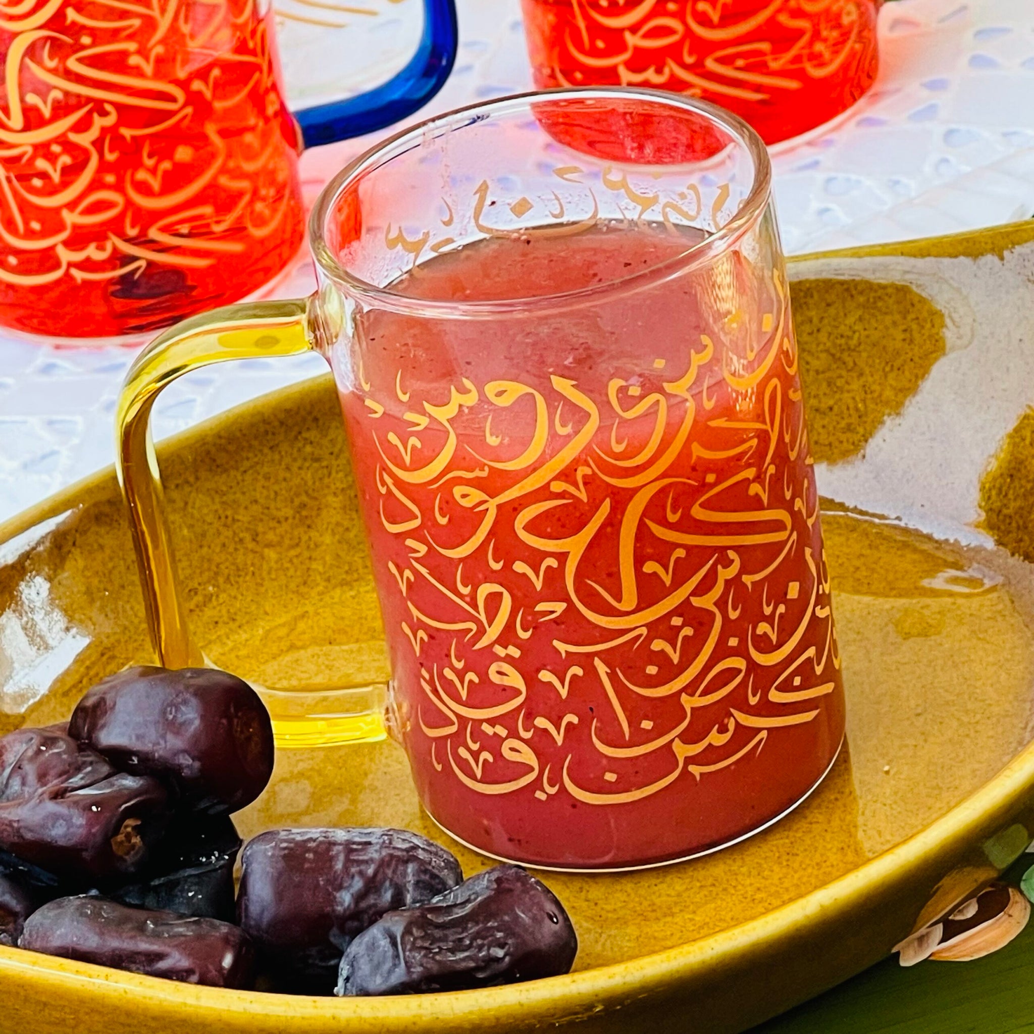 Urdu Calligraphy Glass Mugs (single piece)