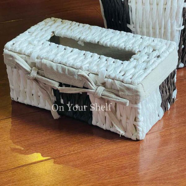 Tissue box dust bin tissue and dust bin